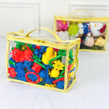 Convenient and Easy-to-carry toy bag (7L 10L 15) | P series | Transparent & Clear HD PVC storage bag