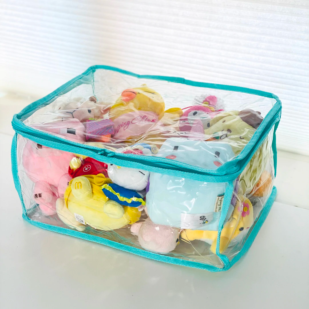 Easy to pack and wide opening (17L) | Transparent & clear HD PVC storage bag | Toy clothing storage | W series