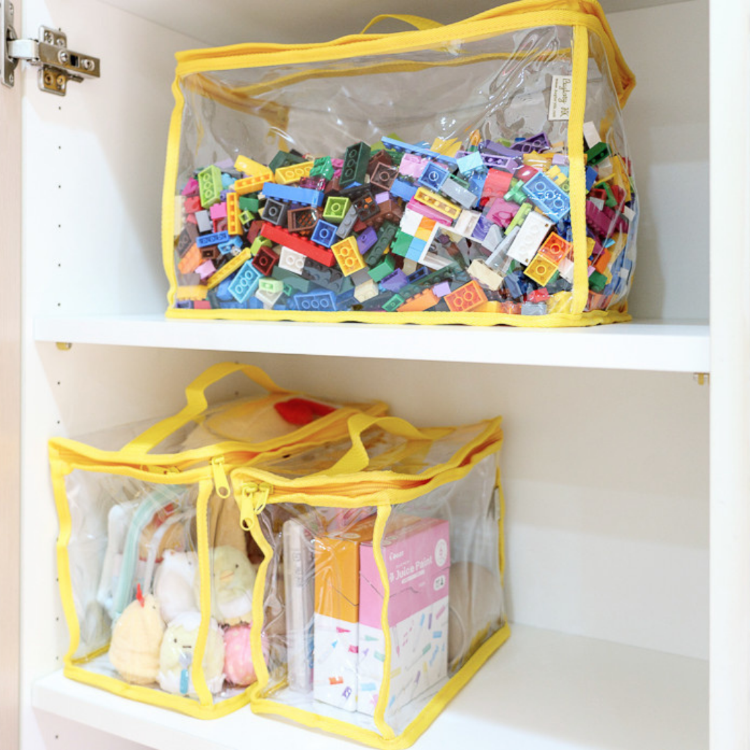 Convenient and Easy-to-carry toy bag (7L 10L 15) | P series | Transparent & Clear HD PVC storage bag