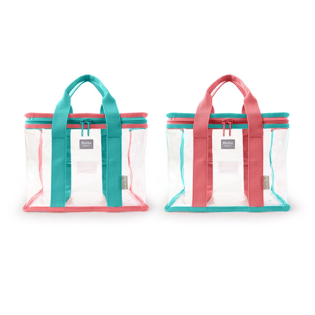 Hello Boxy lunch bag | Small tote bag (BX) | Transparent & clear HD PVC storage bag