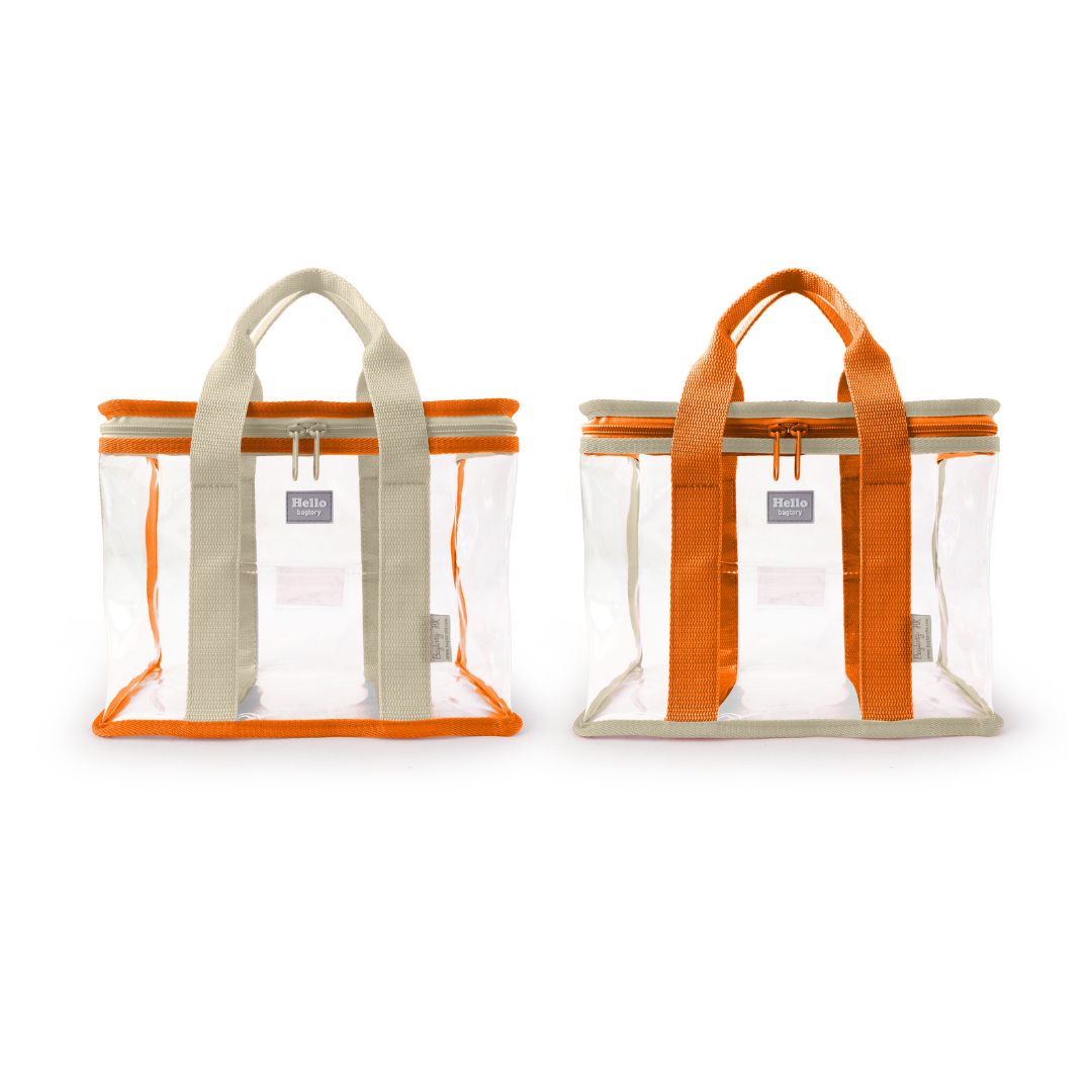 Hello Boxy lunch bag | Small tote bag (BX) | Transparent & clear HD PVC storage bag