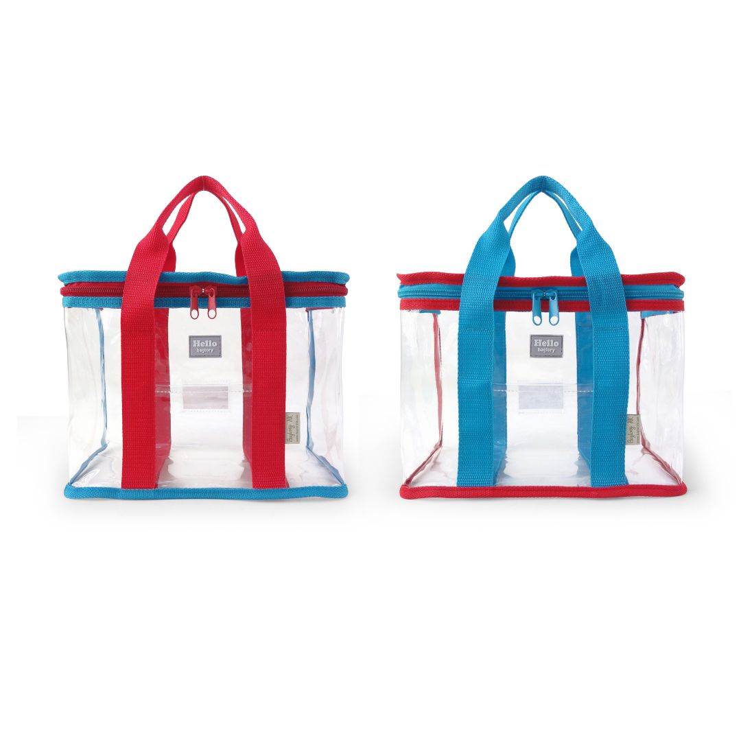 Hello Boxy lunch bag | Small tote bag (BX) | Transparent & clear HD PVC storage bag