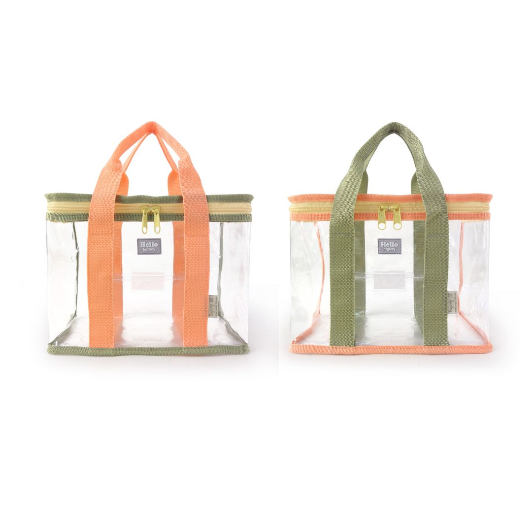 Hello Boxy lunch bag | Small tote bag (BX) | Transparent & clear HD PVC storage bag