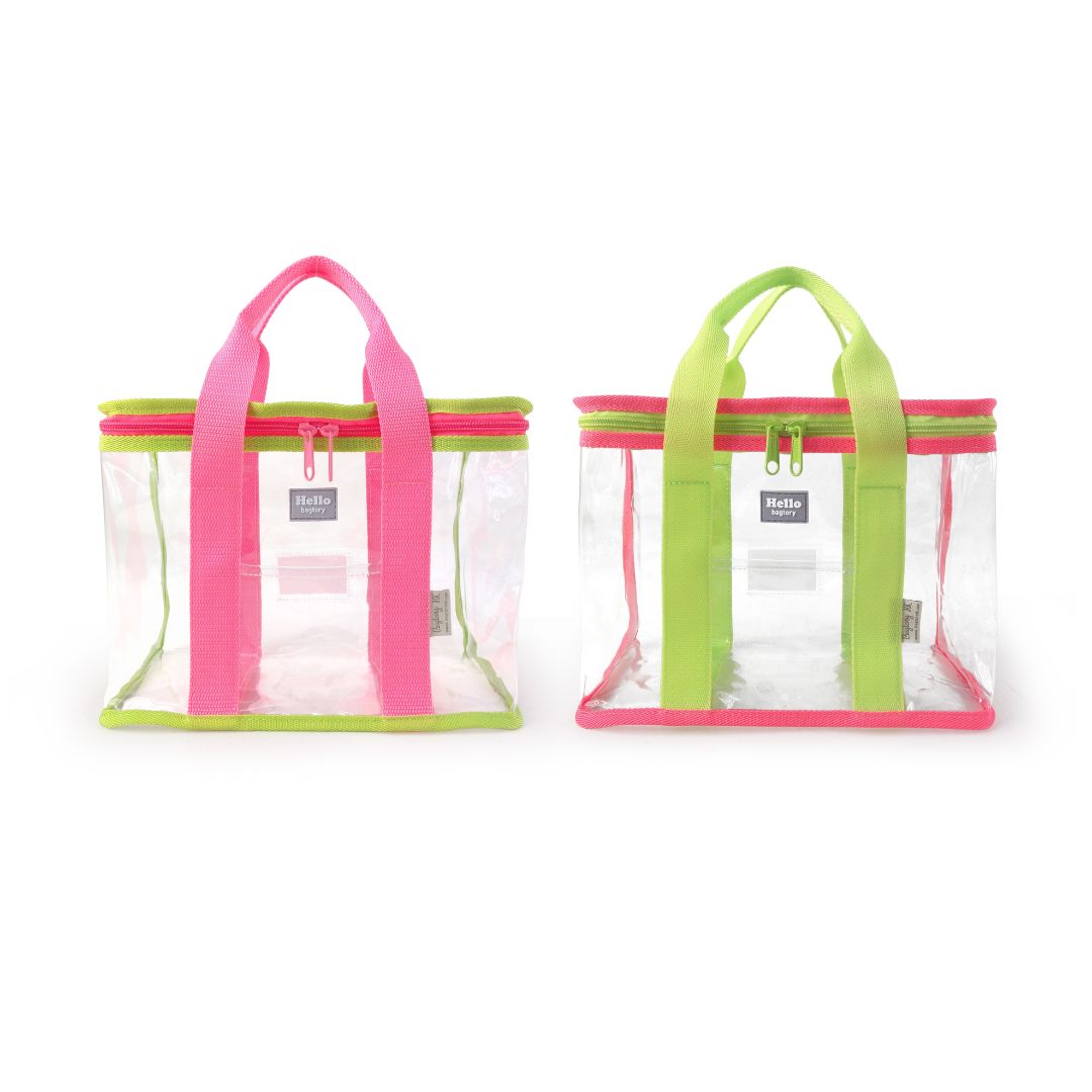 Hello Boxy lunch bag | Small tote bag (BX) | Transparent & clear HD PVC storage bag