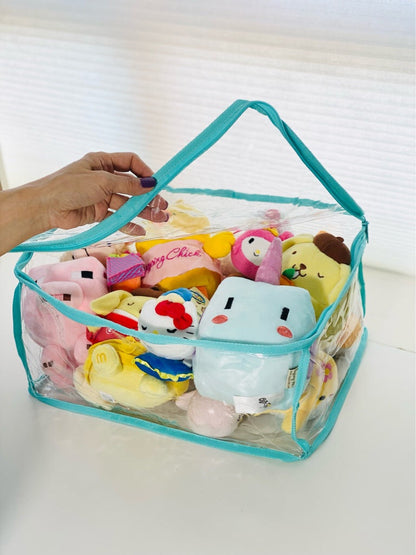 Easy to pack and wide opening (17L) | Transparent & clear HD PVC storage bag | Toy clothing storage | W series