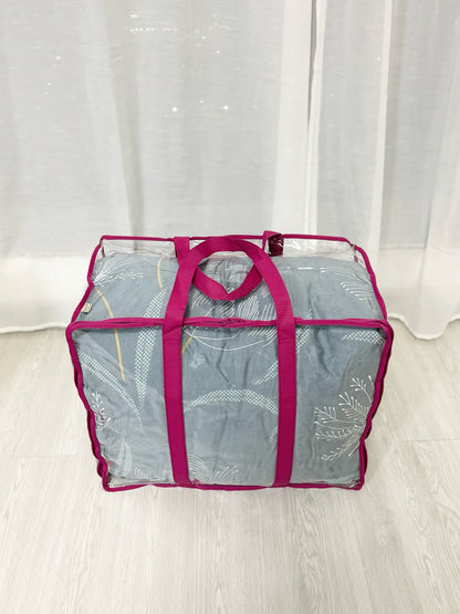 Extra large capacity quilt bag wide opening (82L) | Transparent & clear HD PVC storage bag | Moving home purpose | W Series