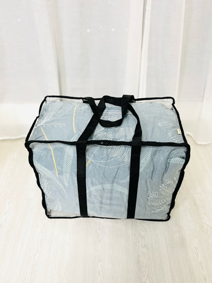 Extra large capacity quilt bag wide opening (82L) | Transparent & clear HD PVC storage bag | Moving home purpose | W Series