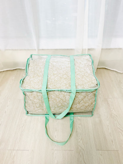 Extra large capacity quilt bag wide opening (82L) | Transparent & clear HD PVC storage bag | Moving home purpose | W Series