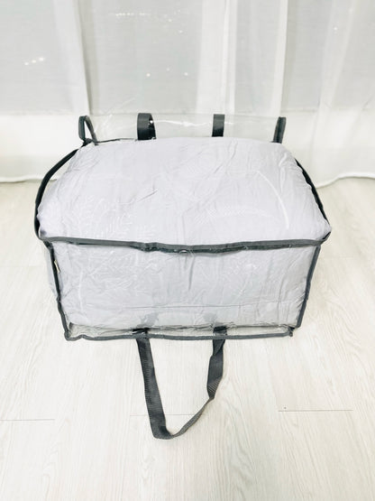 Extra large capacity quilt bag wide opening (82L) | Transparent & clear HD PVC storage bag | Moving home purpose | W Series