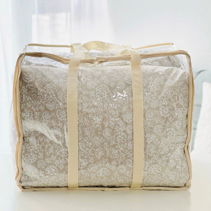 Extra large capacity quilt bag wide opening (82L) | Transparent & clear HD PVC storage bag | Moving home purpose | W Series