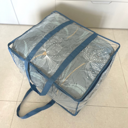 Extra large capacity quilt bag wide opening (82L) | Transparent & clear HD PVC storage bag | Moving home purpose | W Series