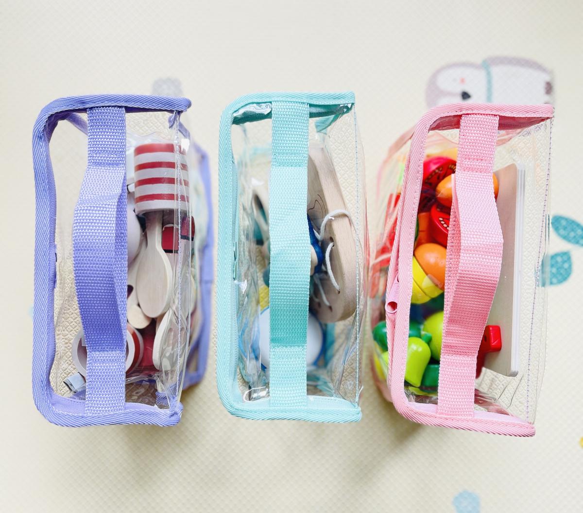 Convenient and Easy-to-carry toy bag (4L) | Transparent & Clear PVC body | P series