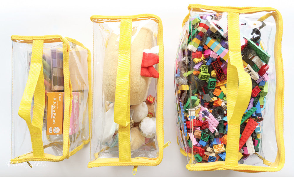 Convenient and Easy-to-carry toy bag (7L 10L 15) | P series | Transparent & Clear HD PVC storage bag