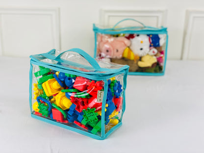 Convenient and Easy-to-carry toy bag (7L 10L 15) | P series | Transparent & Clear HD PVC storage bag